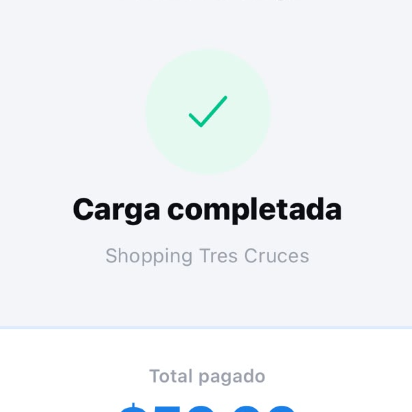 Pago automático al finalizar la carga